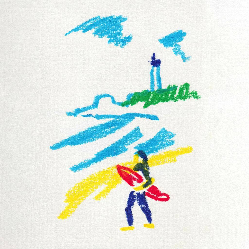 Dessin paysage de Biarritz