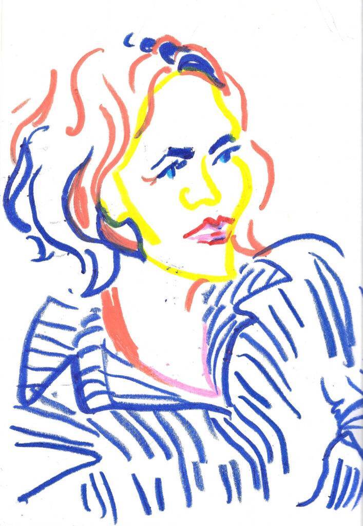 Croquis rapide portrait impressioniste