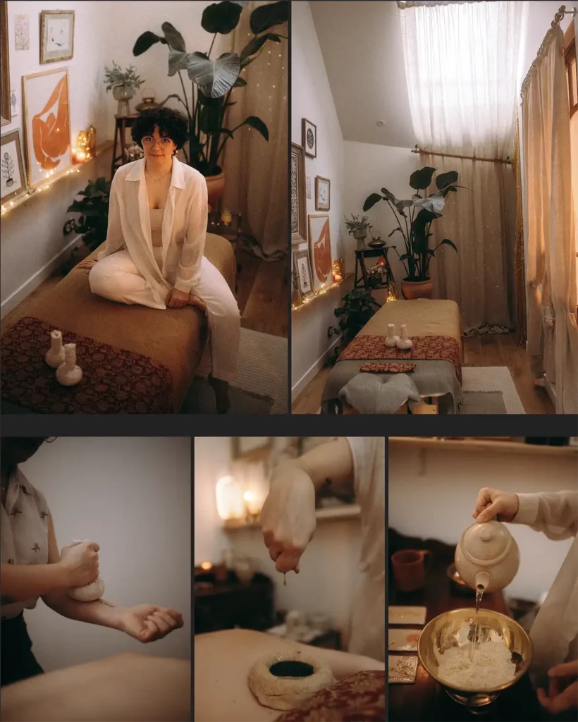 Ambiance relaxante dans un salon de massage ayurvédique – Photographe entreprise Orléans